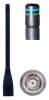 Antenne radio UHF, RP-TNC, 450/900 MHz, 6", fouet